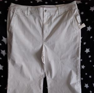And Away white wide leg crop pant size 18